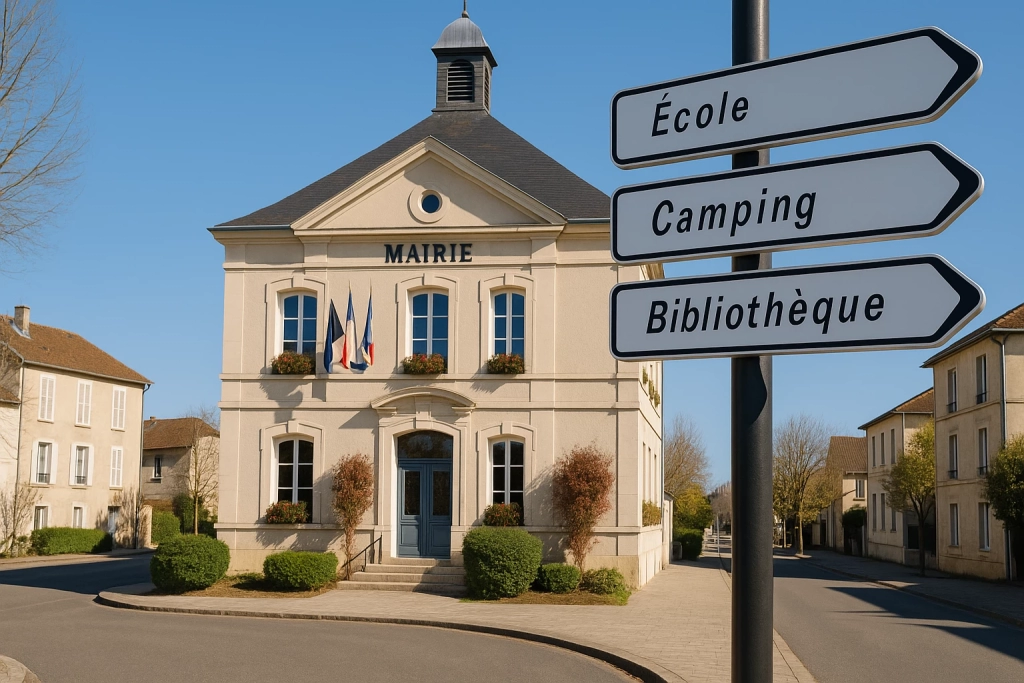 Collectivité territoriale : école, camping et bibliothèque