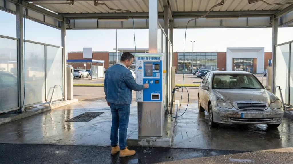 paiement en station de lavage